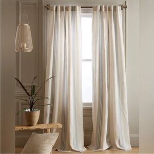 Quince Coastal Stripe Linen Cotton  Curtain